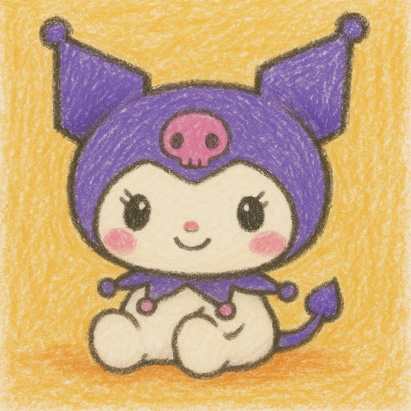vẽ kuromi đáng yêu