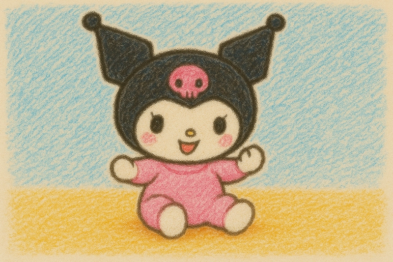 vẽ kuromi khi còn bé
