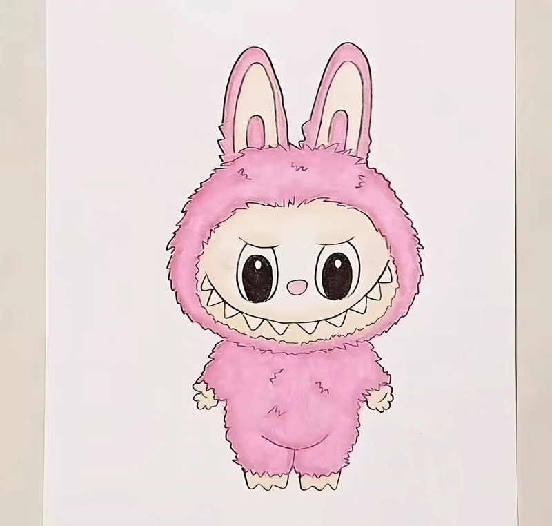 vẽ labubu cute đơn giản