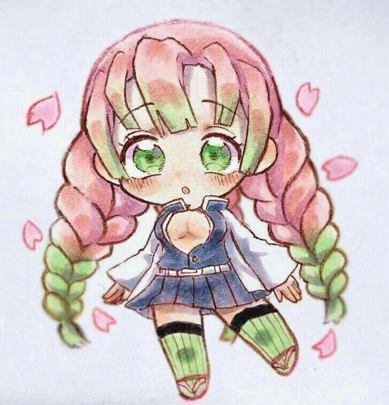 vẽ mitsuri chibi cute