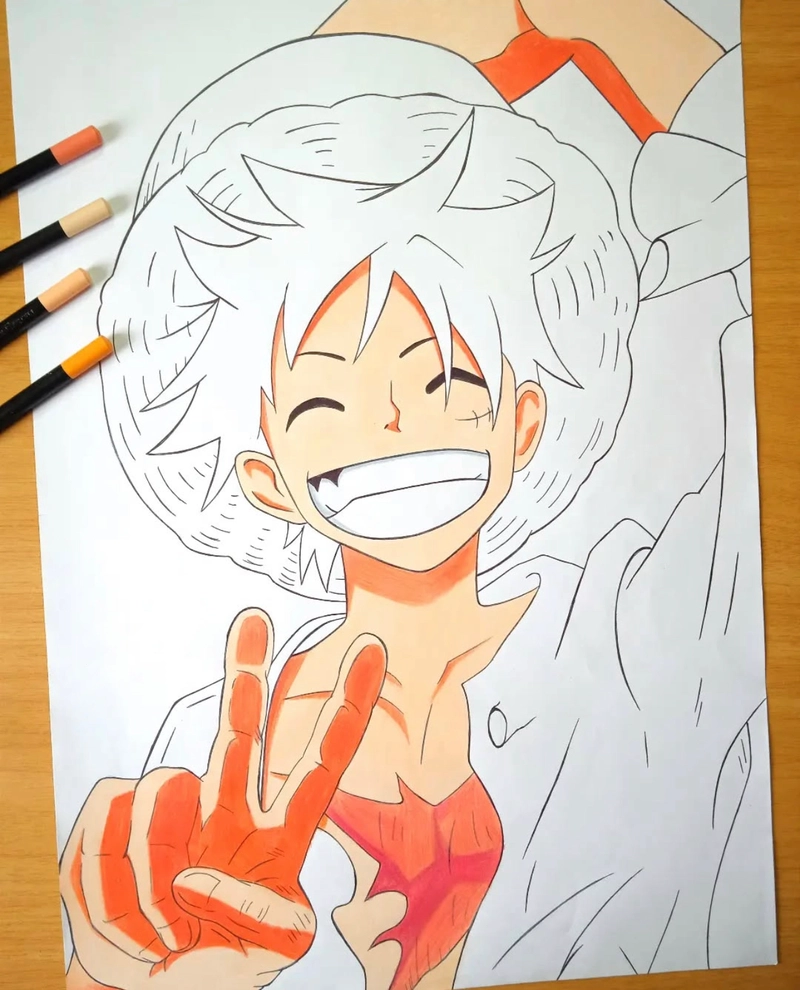 vẽ monkey d luffy