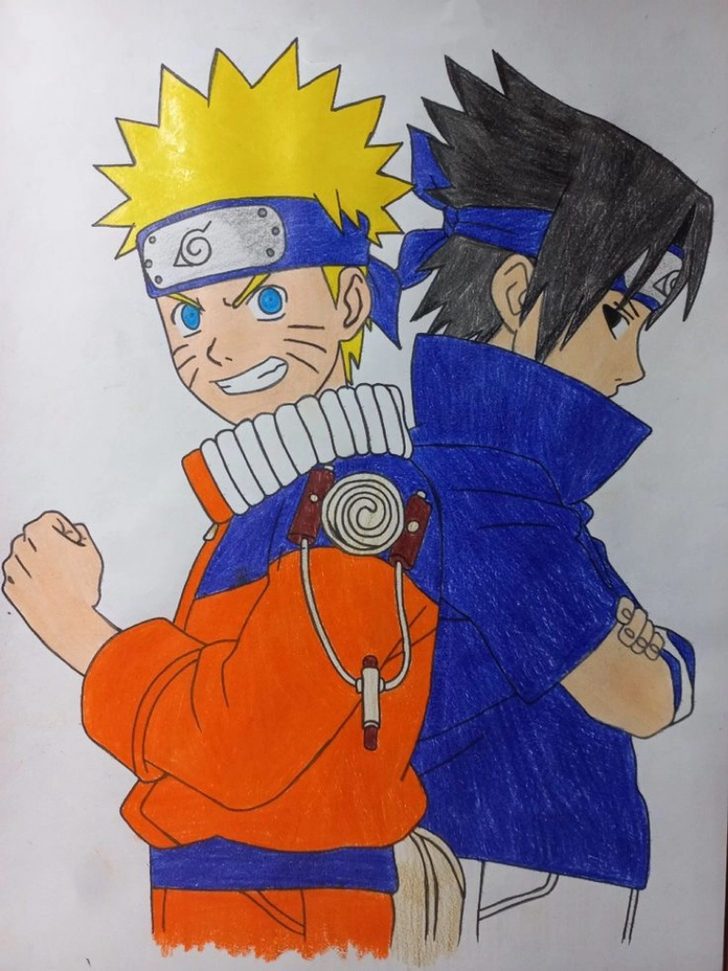vẽ naruto cùng bạn bè