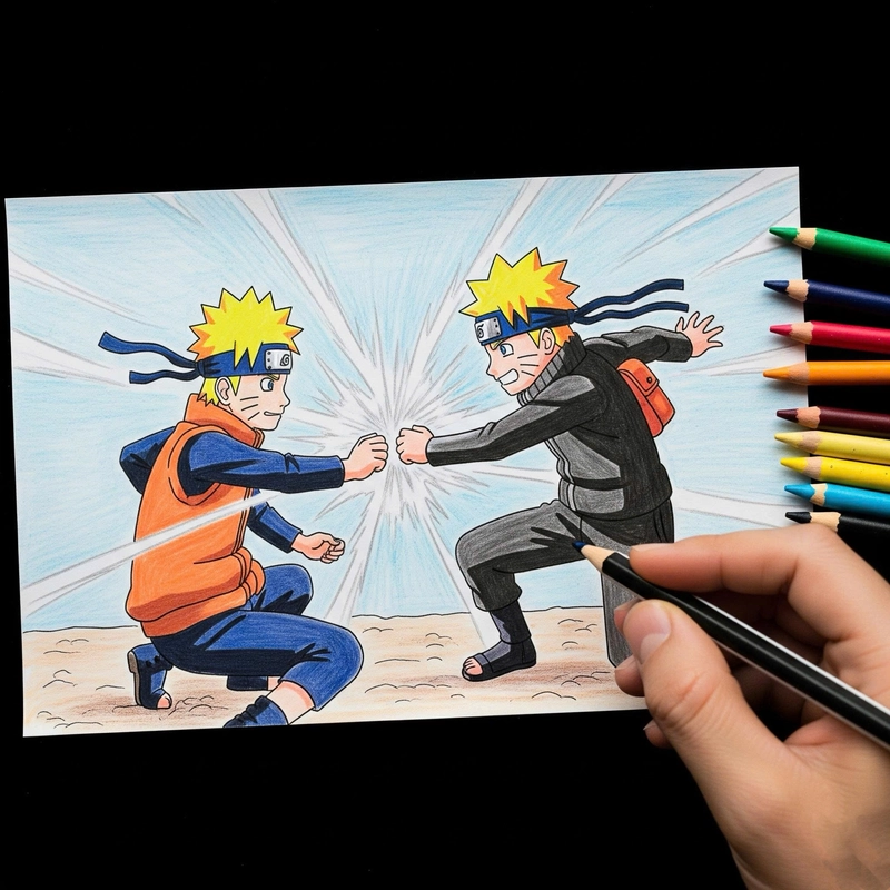 vẽ naruto đơn giản cho bé