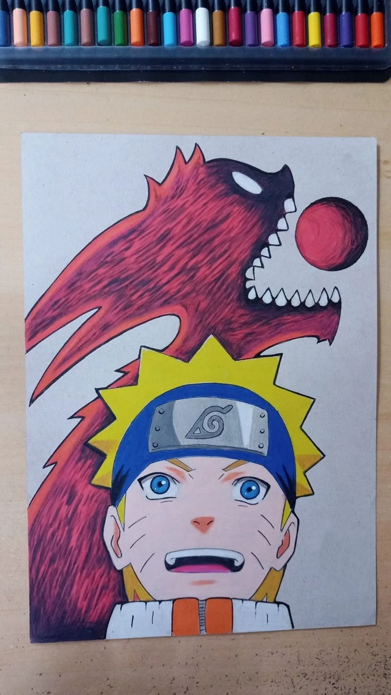 vẽ naruto và con rồng