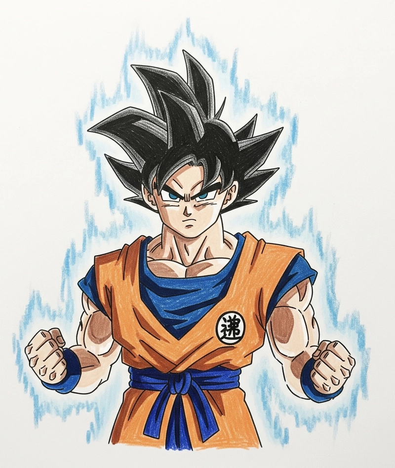 vẽ nhân vật songoku