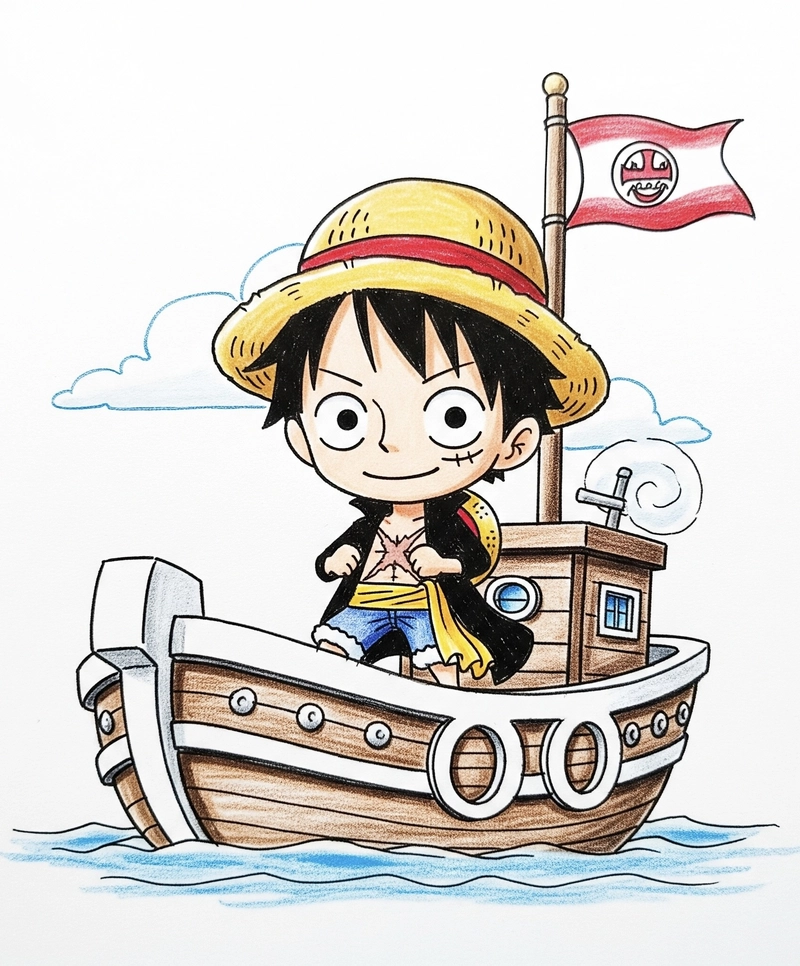 vẽ one piece luffy