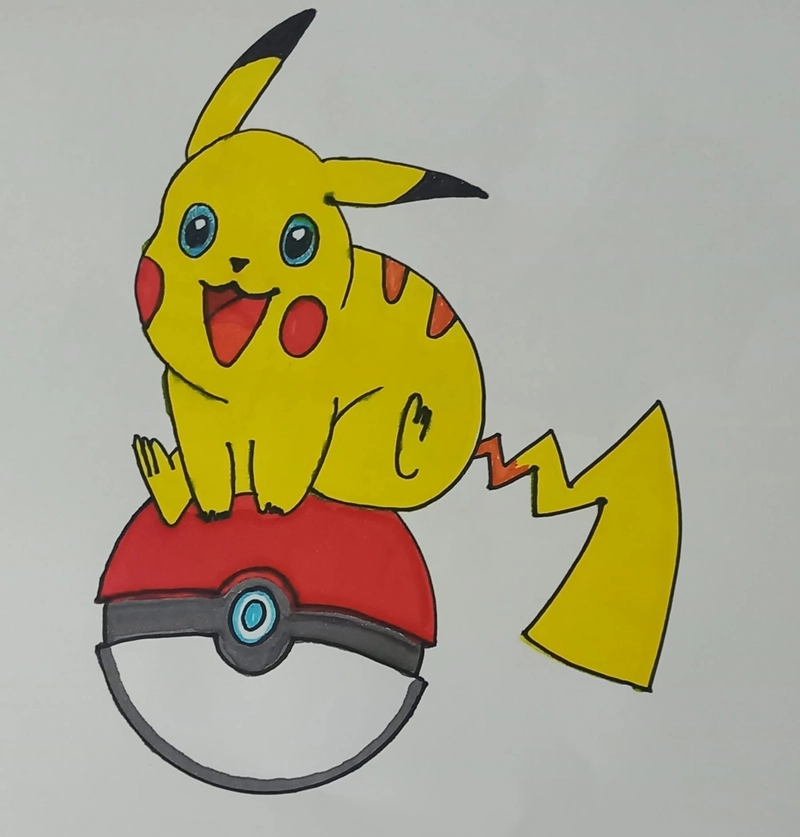 vẽ pikachu dễ thương
