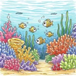 vẽ san hô rong biển