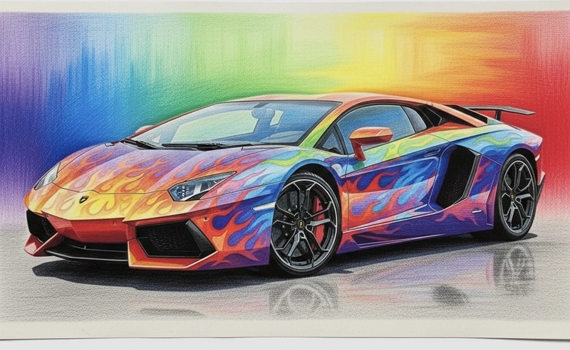 vẽ siêu xe lamborghini cực cháy