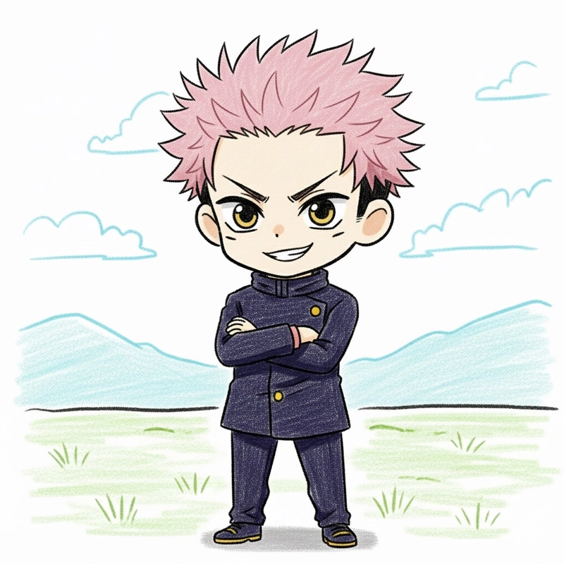 vẽ sukuna chibi đáng yêu