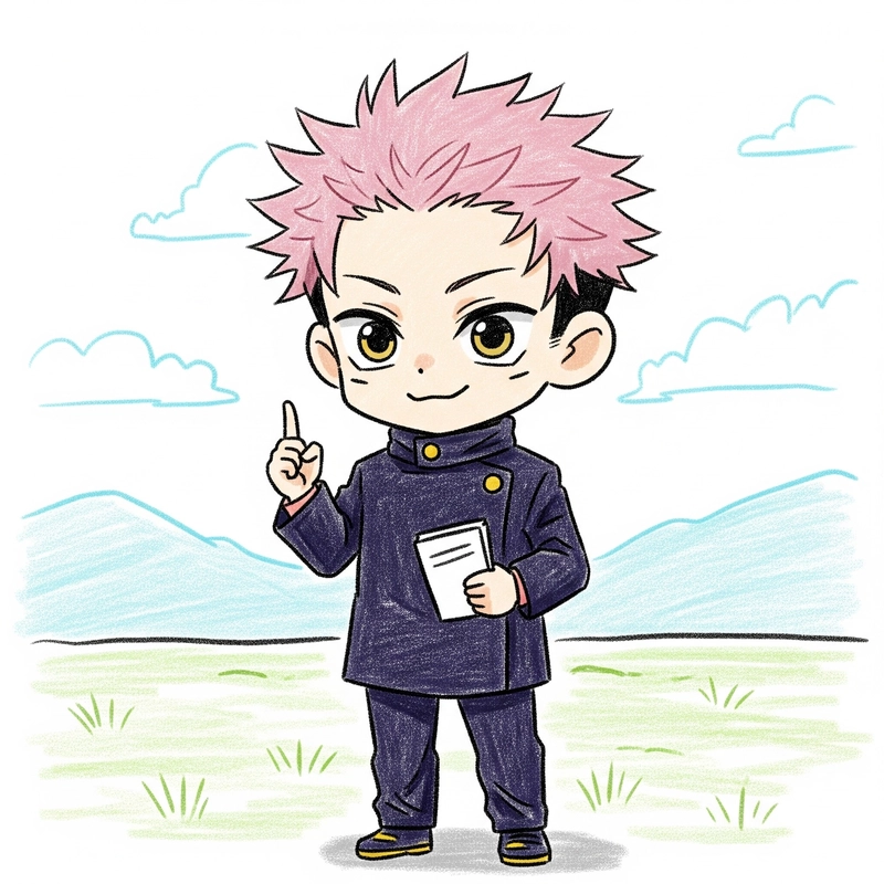 vẽ sukuna chibi dễ thương