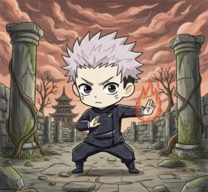 vẽ sukuna chibi ngầu