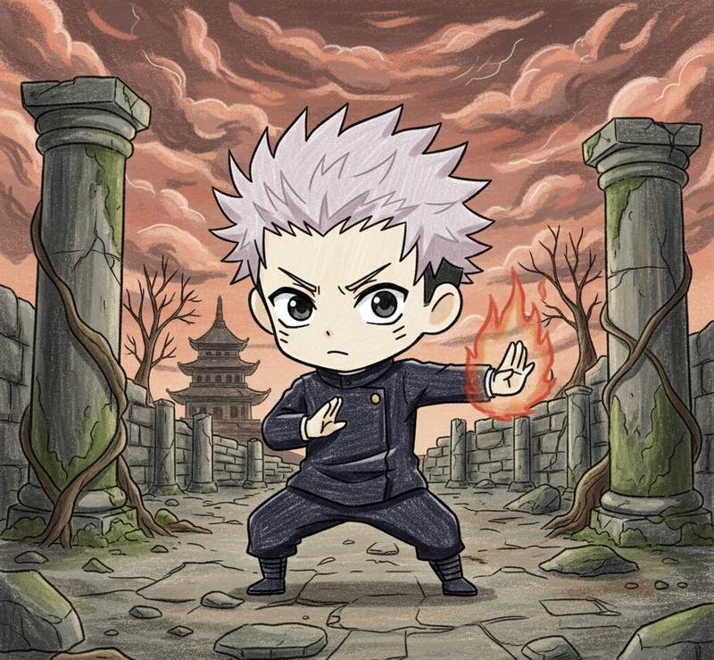 vẽ sukuna chibi ngầu