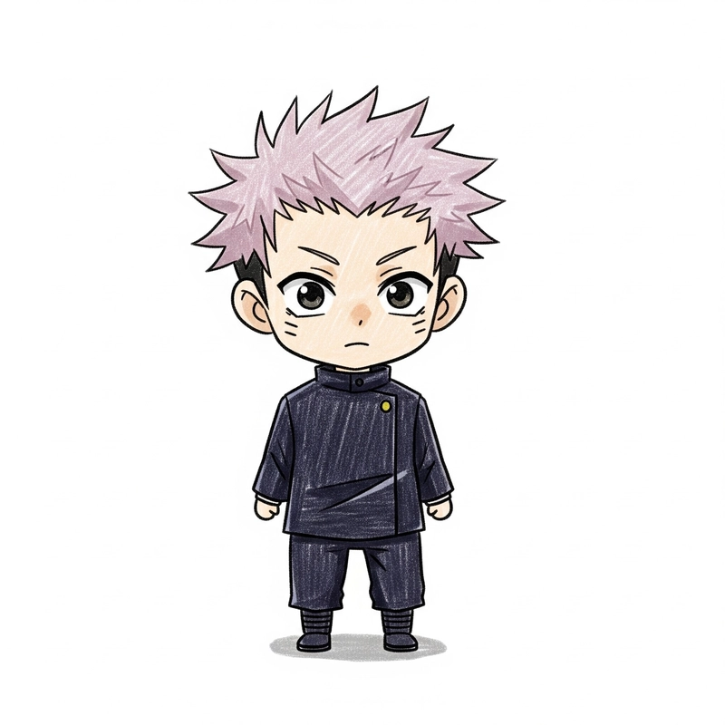 vẽ sukuna chibi