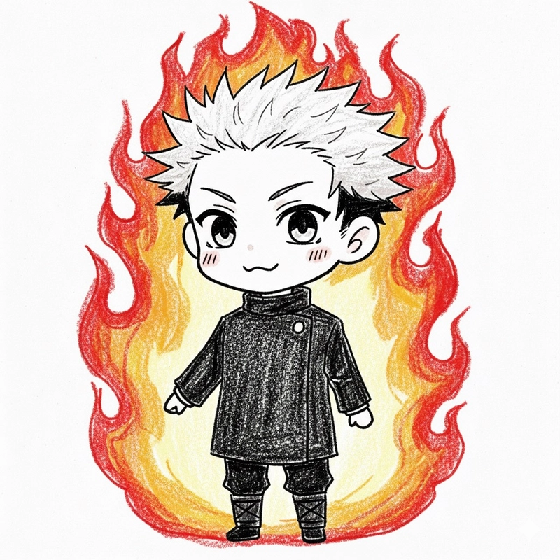 vẽ sukuna cute