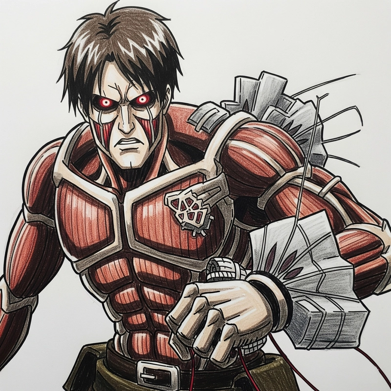 vẽ titan thủy tổ eren