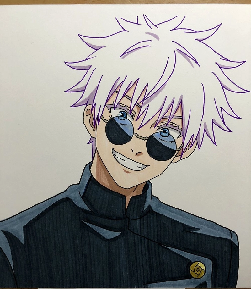 vẽ tranh anime gojo