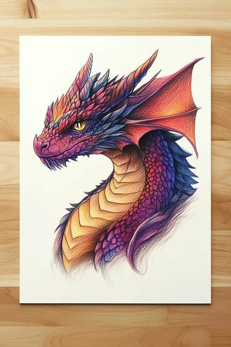 vẽ tranh con rồng 3d