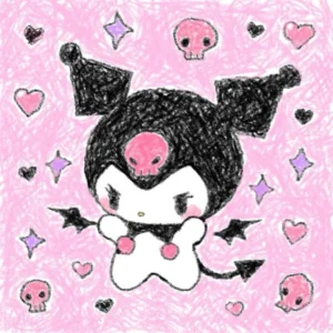 vẽ tranh kuromi cực ngầu