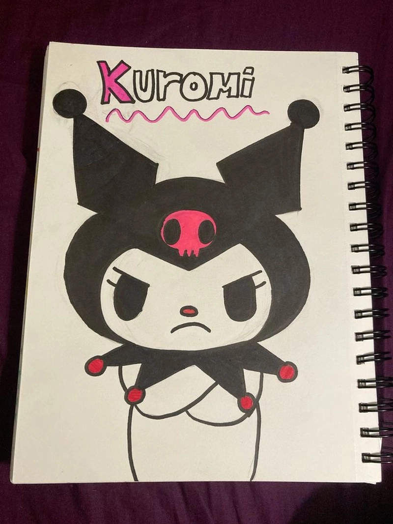 vẽ tranh kuromi dễ vẽ