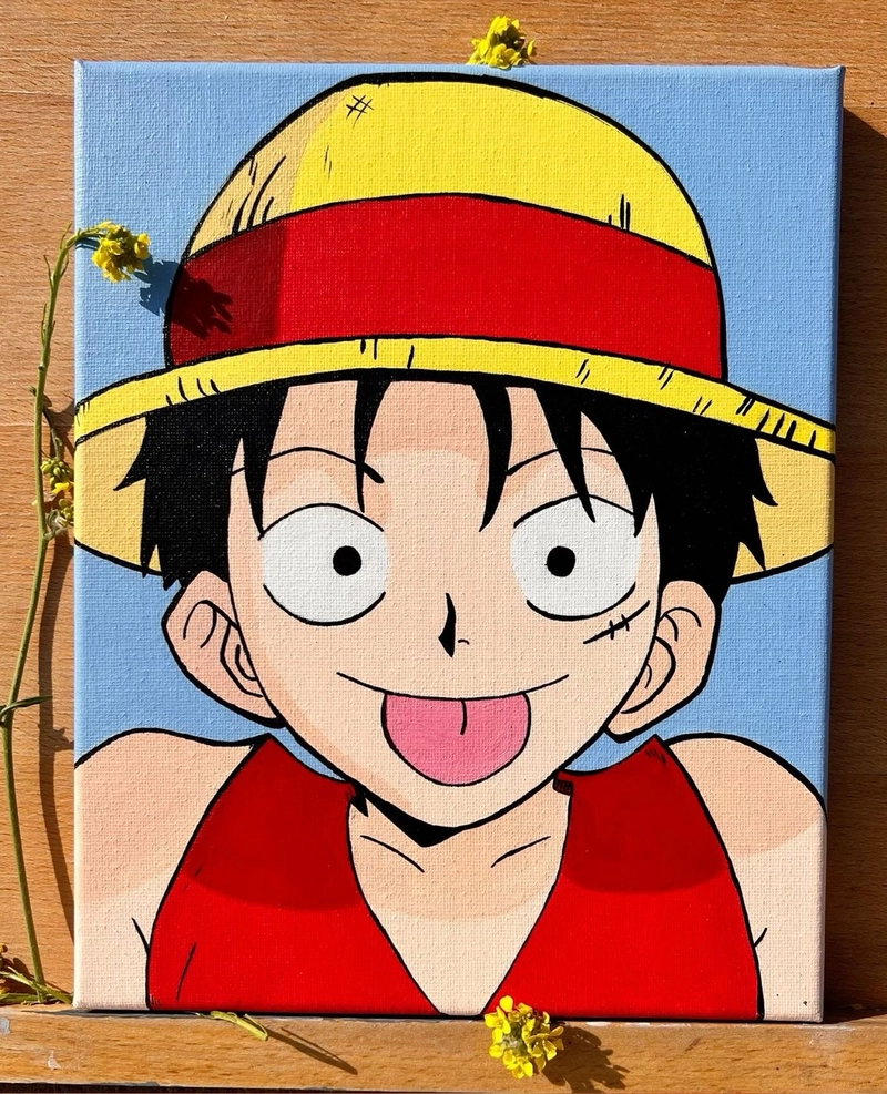 vẽ tranh luffy