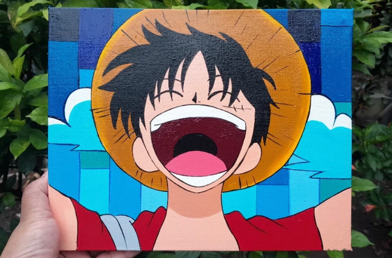 vẽ tranh luffy cute