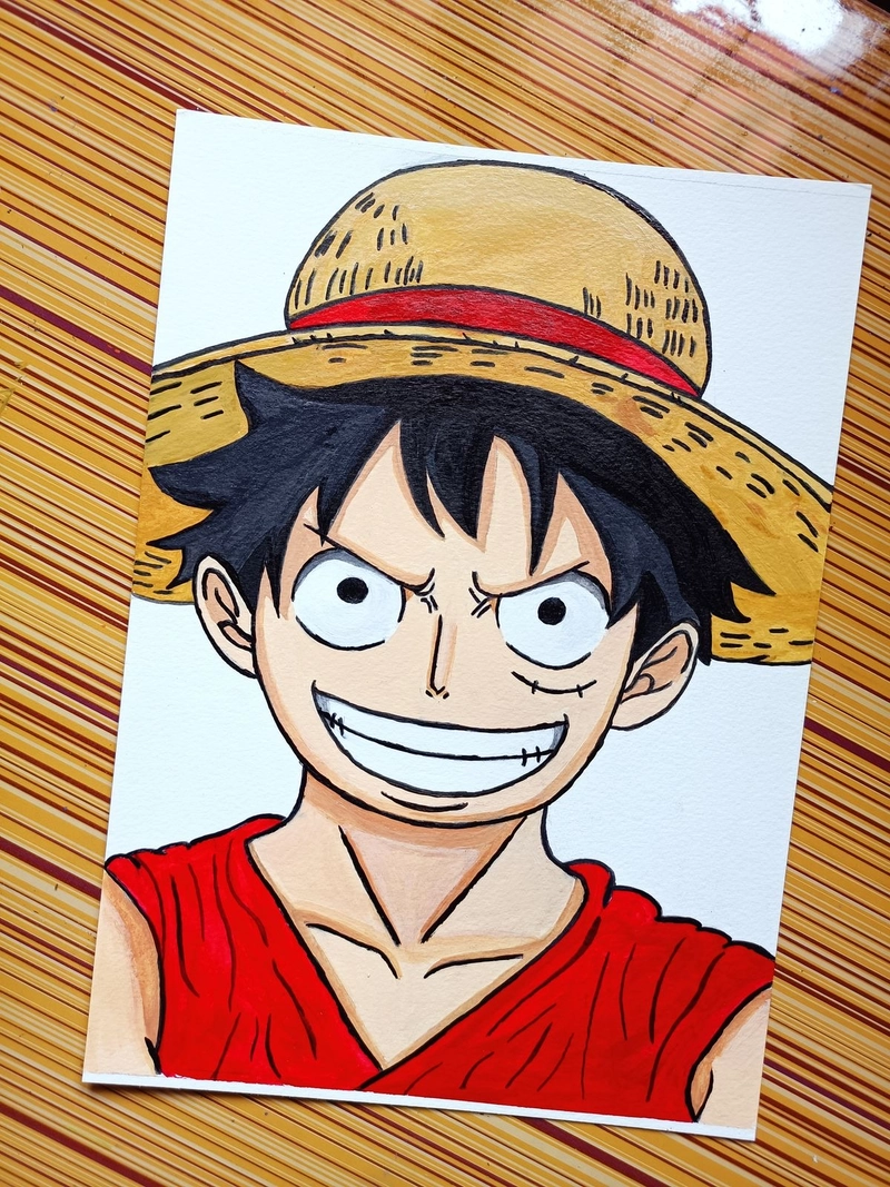 vẽ tranh luffy