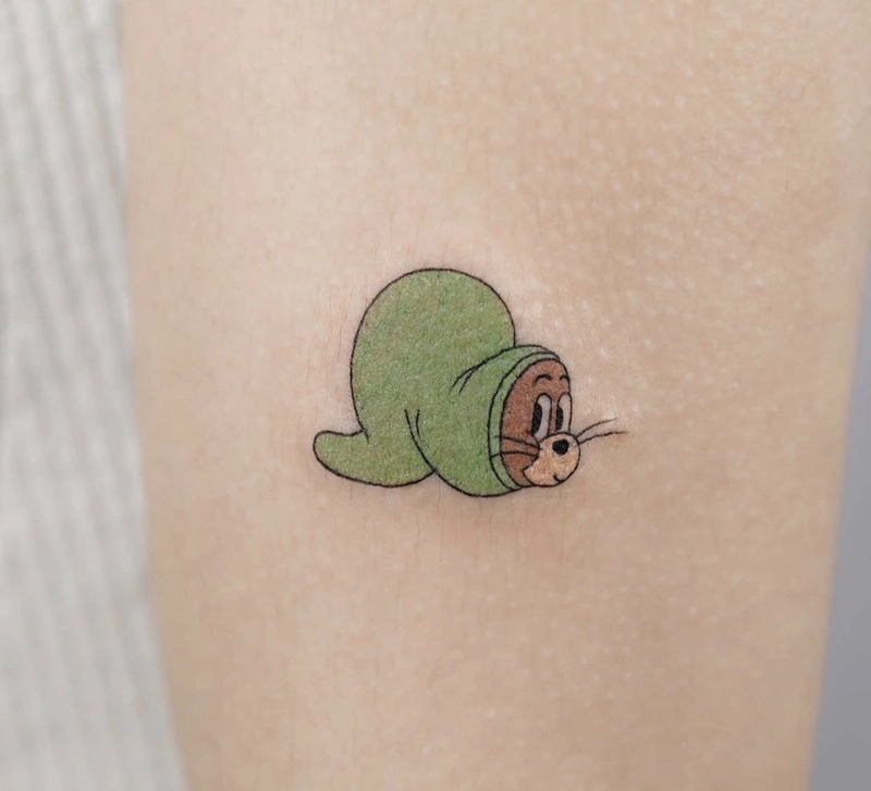 xăm hình chuột jerry cute
