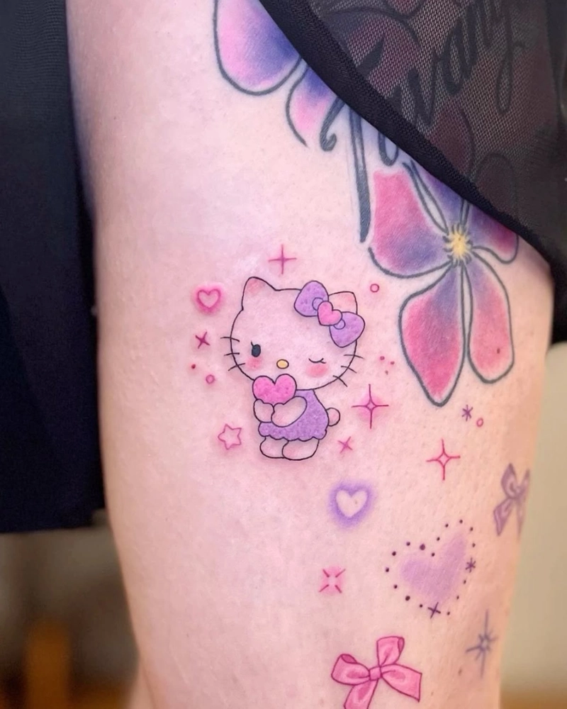 xăm hình mèo hello kitty