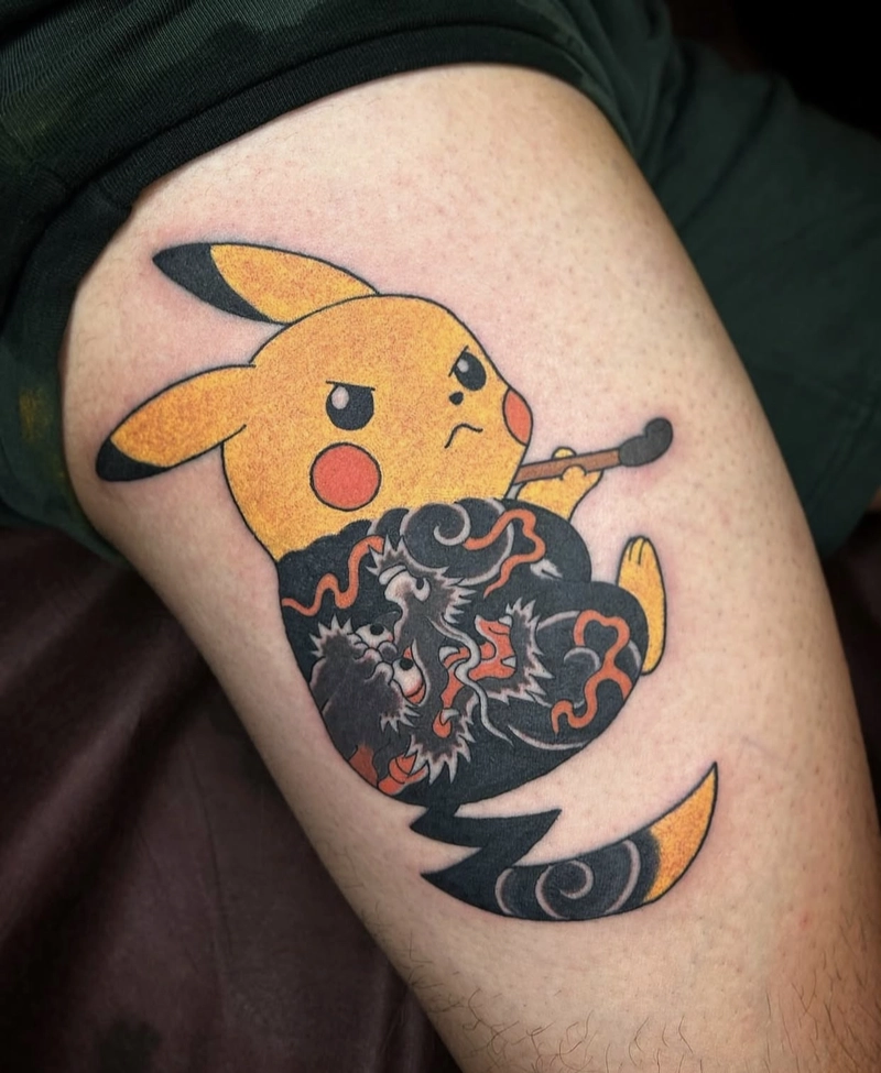xăm hình pikachu độc đáo
