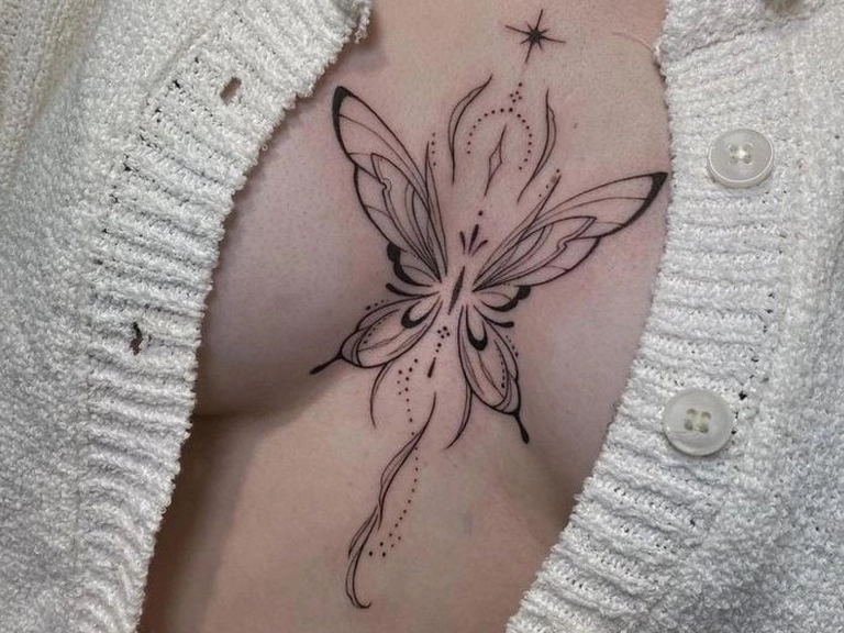 Hình xăm trước ngực nổi bật cá tính