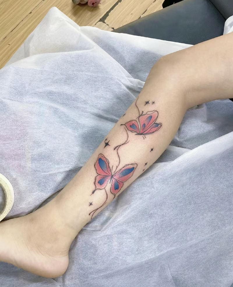 Tatoo bắp chân nữ đẹp đầy mê hoặc