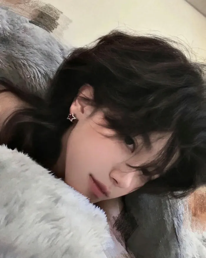 Tóc mullet đuôi sói nữ màu đen dày bồng bềnh đẹp