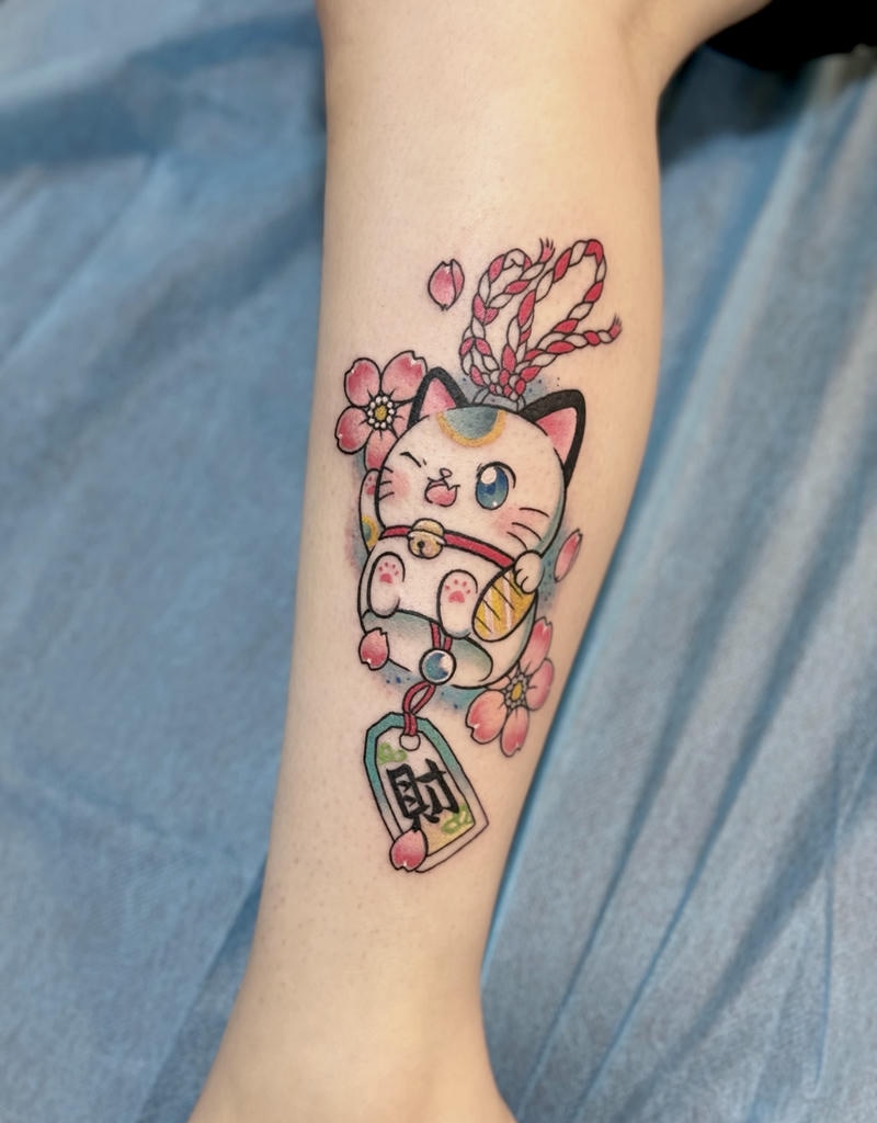 Xăm hình bắp chân nữ cá tính nổi bật