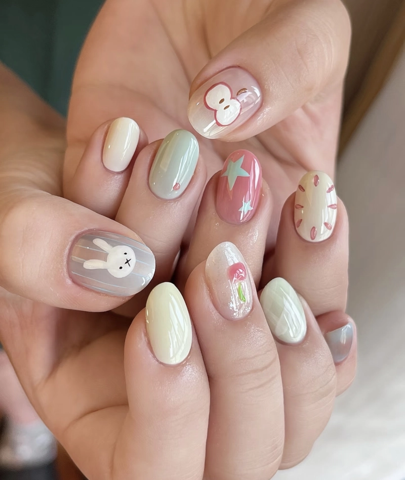 các mẫu nail dễ thương