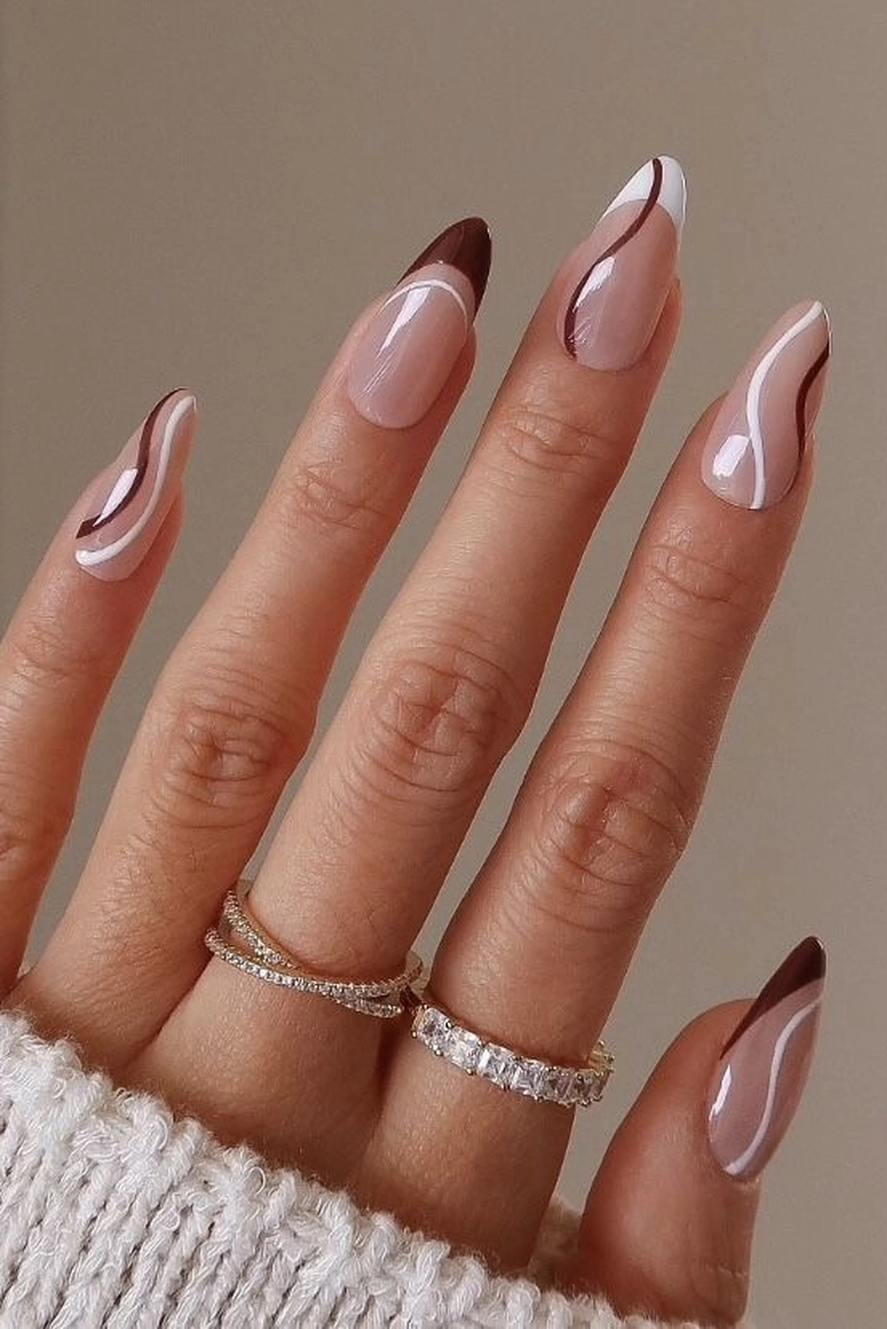 các mẫu nail móng tay cho da ngăm phối màu