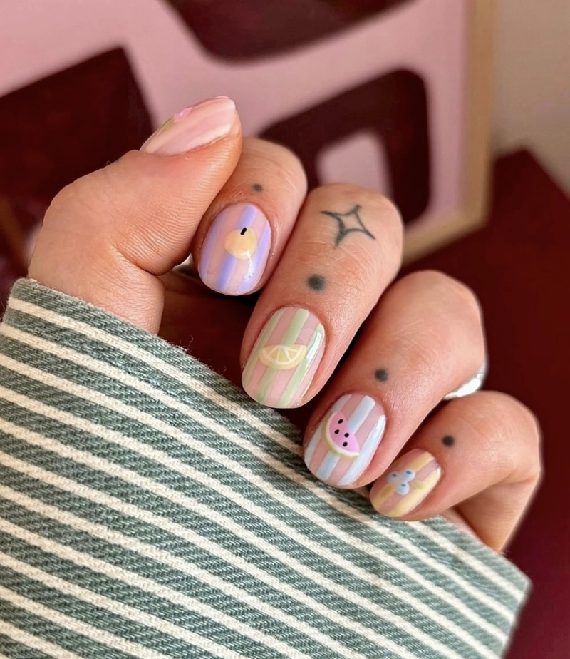 các mẫu nail ngắn đẹp