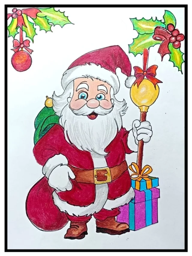 Kho 123+ tranh vẽ ông già Noel đơn giản và ngộ nghĩnh cho bé
