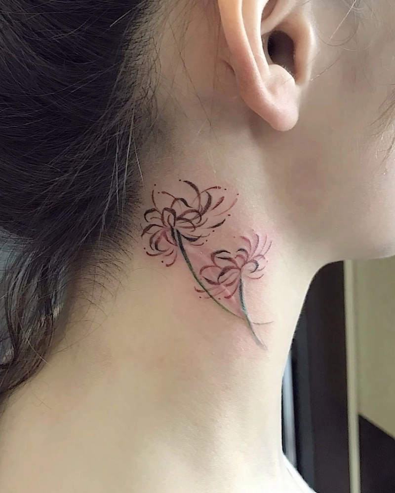 hình hoa bỉ ngạn xăm