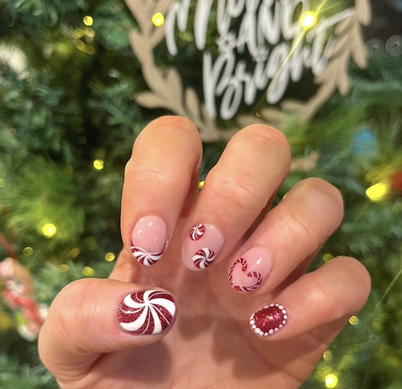 hình móng tay noel