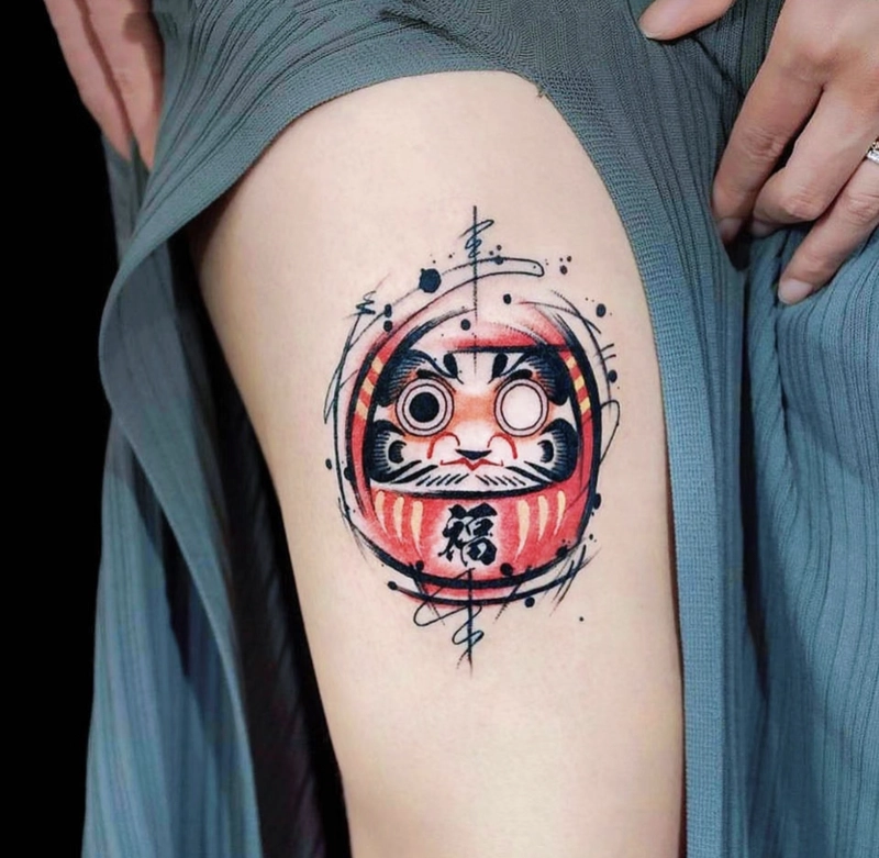 hình xăm daruma nhật bản