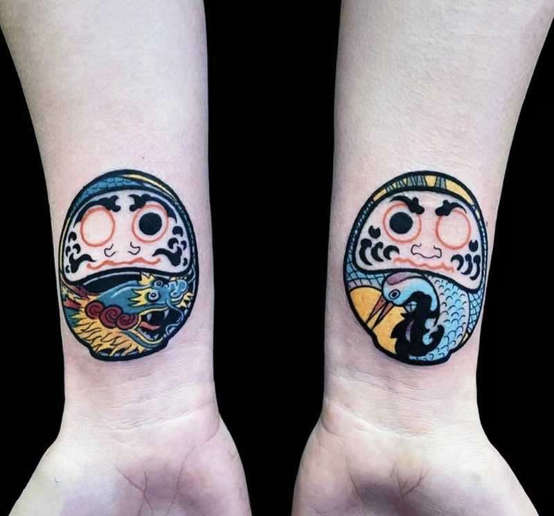 hình xăm daruma nhật cổ