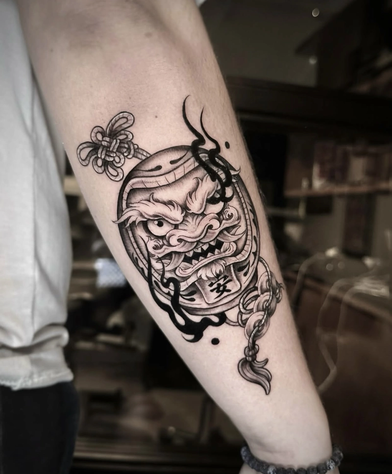 hình xăm daruma samurai