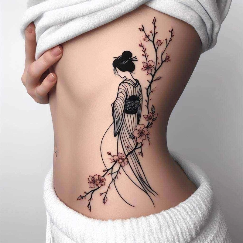 hình xăm gái nhật