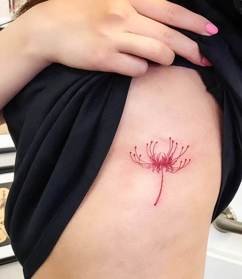 hình xăm hoa bỉ ngạn đẹp