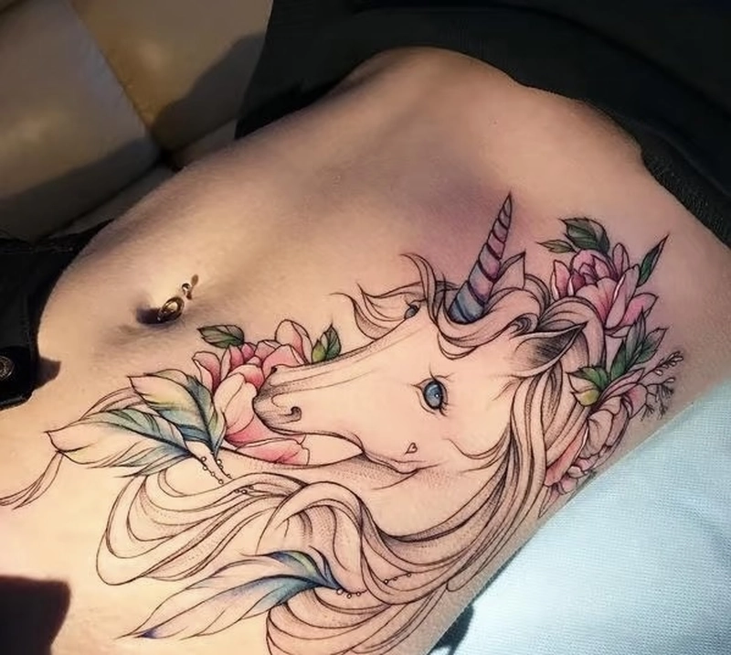 hình xăm mặt kỳ lân