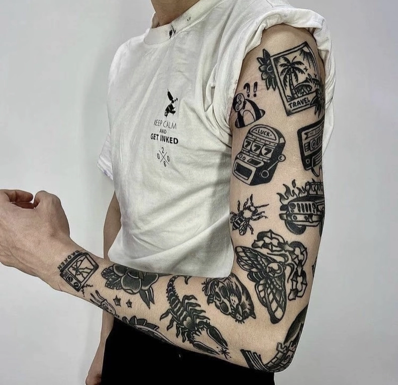 hình xăm ở bắp tay nam cực ngầu