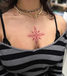 hình xăm trước ngực nữ đẹp