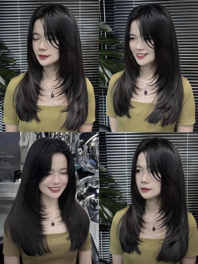 kiểu tóc butterfly nữ dài