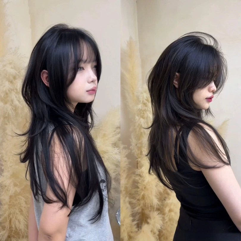 kiểu tóc butterfly xoăn nữ